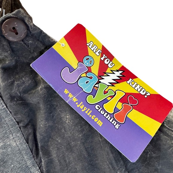 Jayli Vintage Bohemian Patchwork Wide Leg Overalls Boho Festival Hippie NWT New - Picture 15 of 15